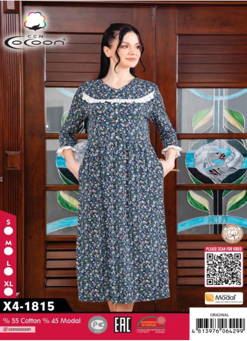 CCNX4-1815_ORI Modal Dress (S+M+L+XL) — factory-direct from Turkey
