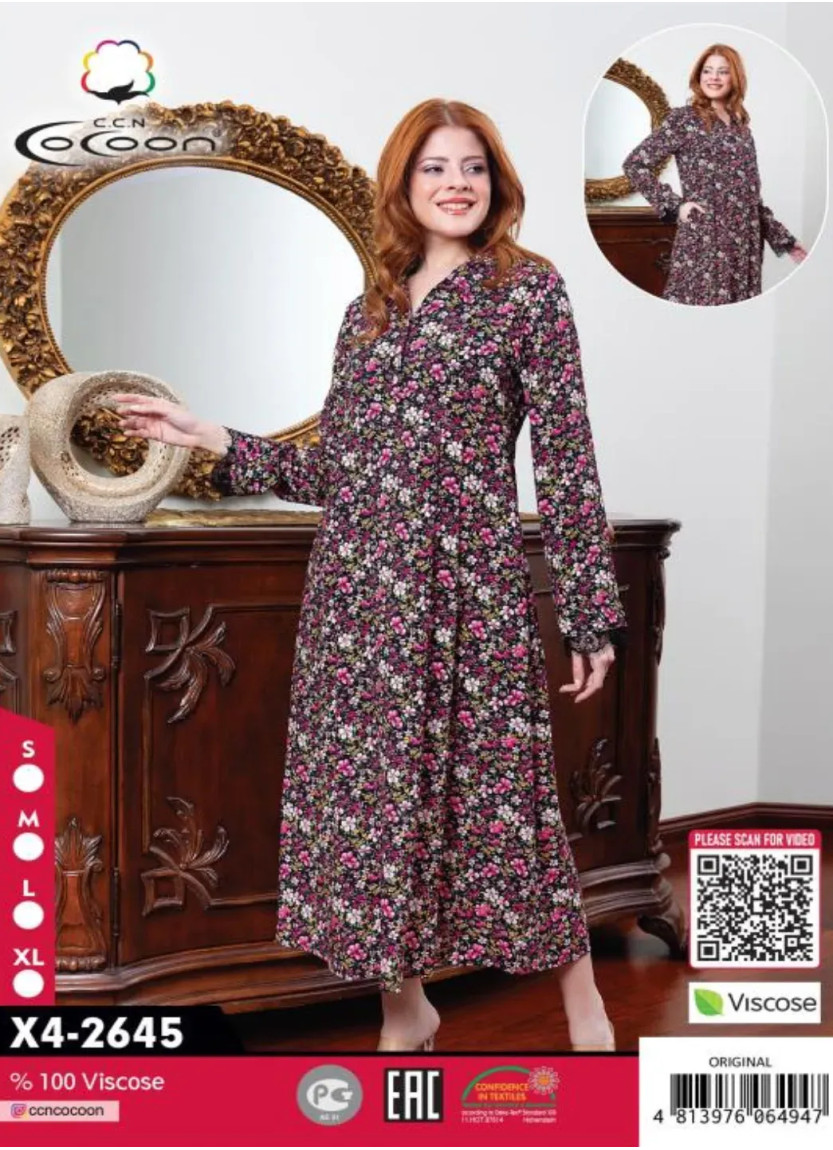 CCNX4-2645_ORI Viscose Dress (S+M+L+XL) — Turkish textile wholesale