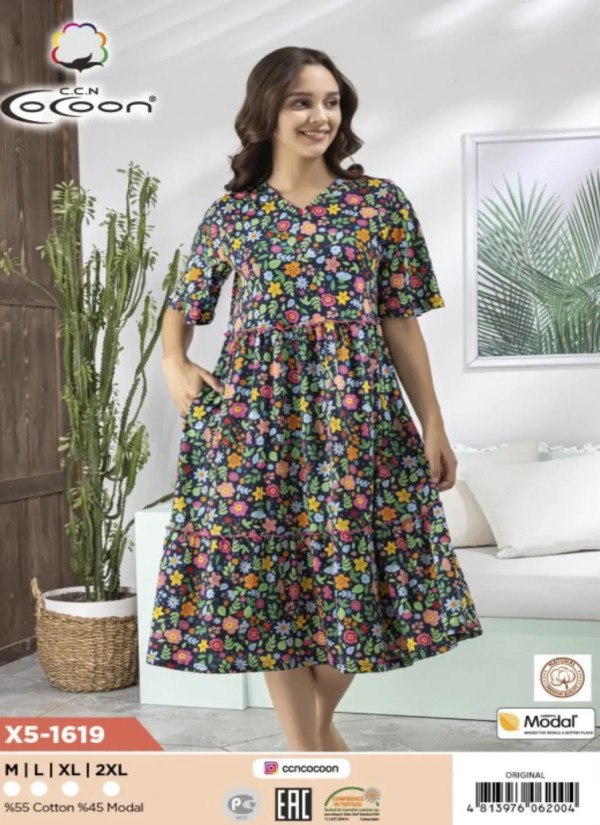 CCNX5-1619_ORI Modal Dress (M+L+XL+2XL) — Turkish textile wholesale