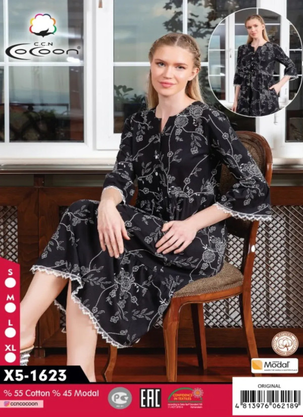 CCNX5-1623_ORI Modal Dress (S+M+L+XL) — direct Turkish factory supply