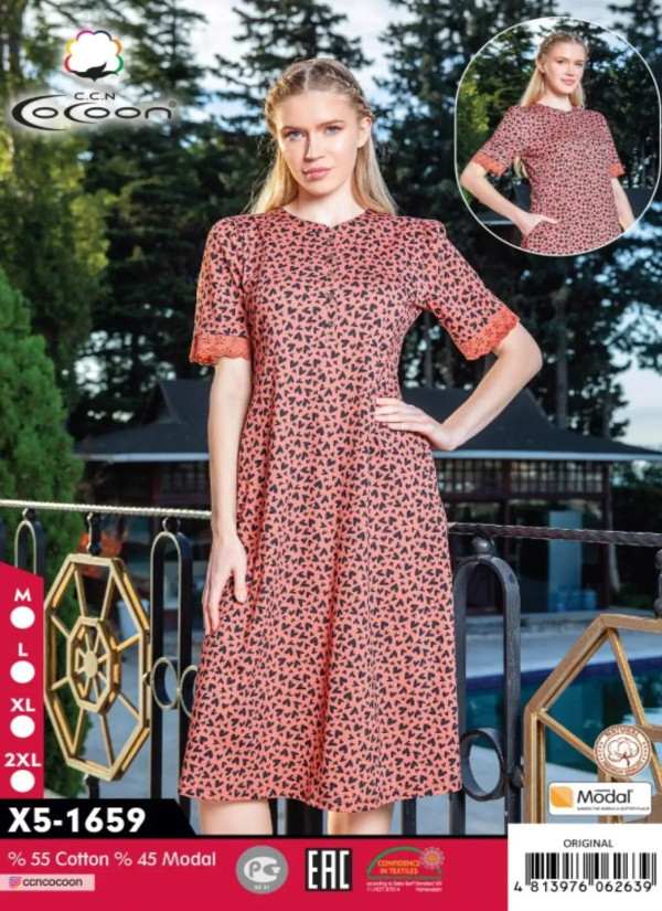 CCNX5-1659_ORI Modal Dress (M+L+XL+2XL) — factory-direct from Turkey