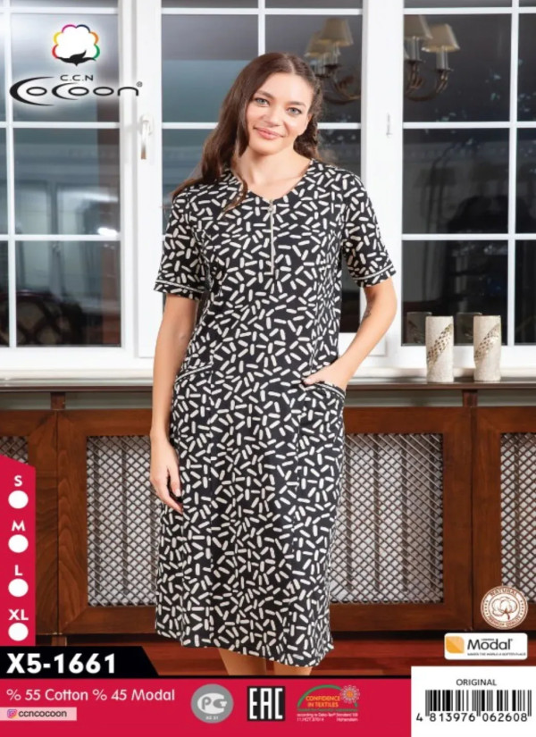 CCNX5-1661_ORI Modal Dress (S+M+L+XL) — Turkish textile wholesale