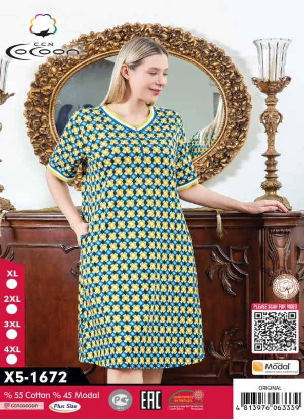 CCNX5-1672_ORI Modal Dress (XL+2XL+3XL+4XL) — wholesale from Turkey