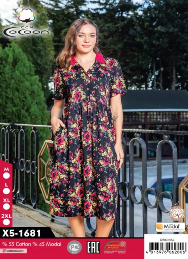 CCNX5-1681_ORI Modal Dress (M+L+XL+2XL) — factory-direct from Turkey