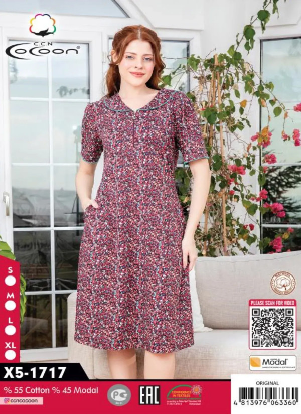 CCNX5-1717_ORI Modal Dress (S+M+L+XL) — direct Turkish factory supply