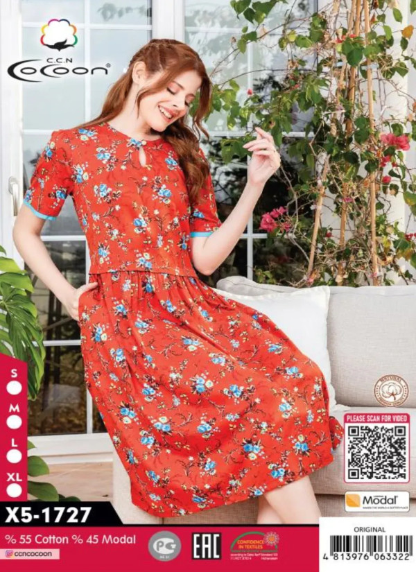 CCNX5-1727_ORI Modal Dress (S+M+L+XL) — direct Turkish factory supply