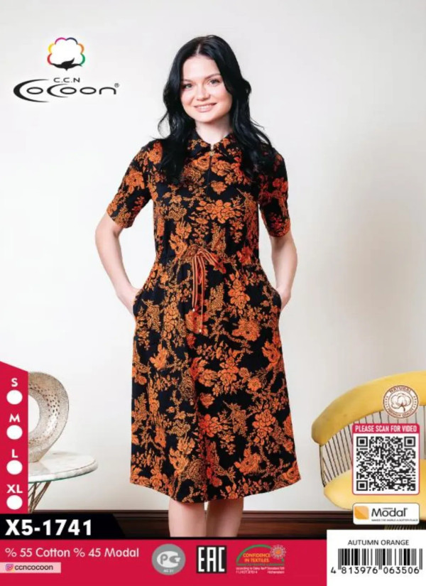 CCNX5-1741_ATO Modal Dress (S+M+L+XL) — Turkish textile wholesale