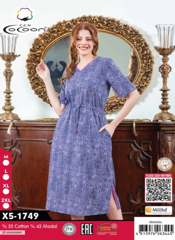 CCNX5-1749_ORI Modal Dress (M+L+XL+2XL) — factory-direct from Turkey