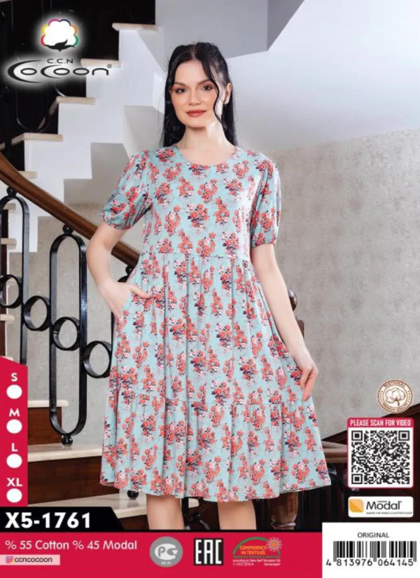 CCNX5-1761_ORI Modal Dress (S+M+L+XL) — direct Turkish factory supply