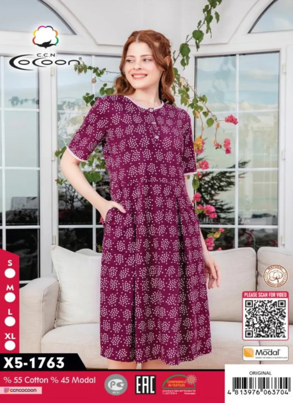 CCNX5-1763_ORI Modal Dress (S+M+L+XL) — wholesale from Turkey