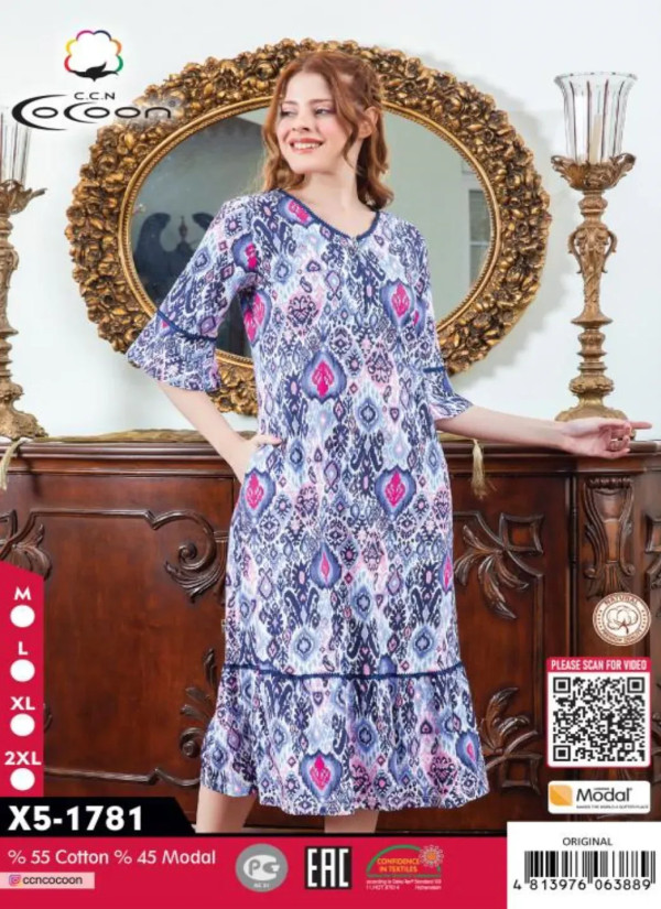 CCNX5-1781_ORI Modal Dress (M+L+XL+2XL) — factory-direct from Turkey