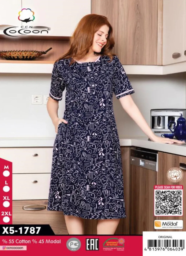 CCNX5-1787_ORI Modal Dress (M+L+XL+2XL) — Turkish textile wholesale