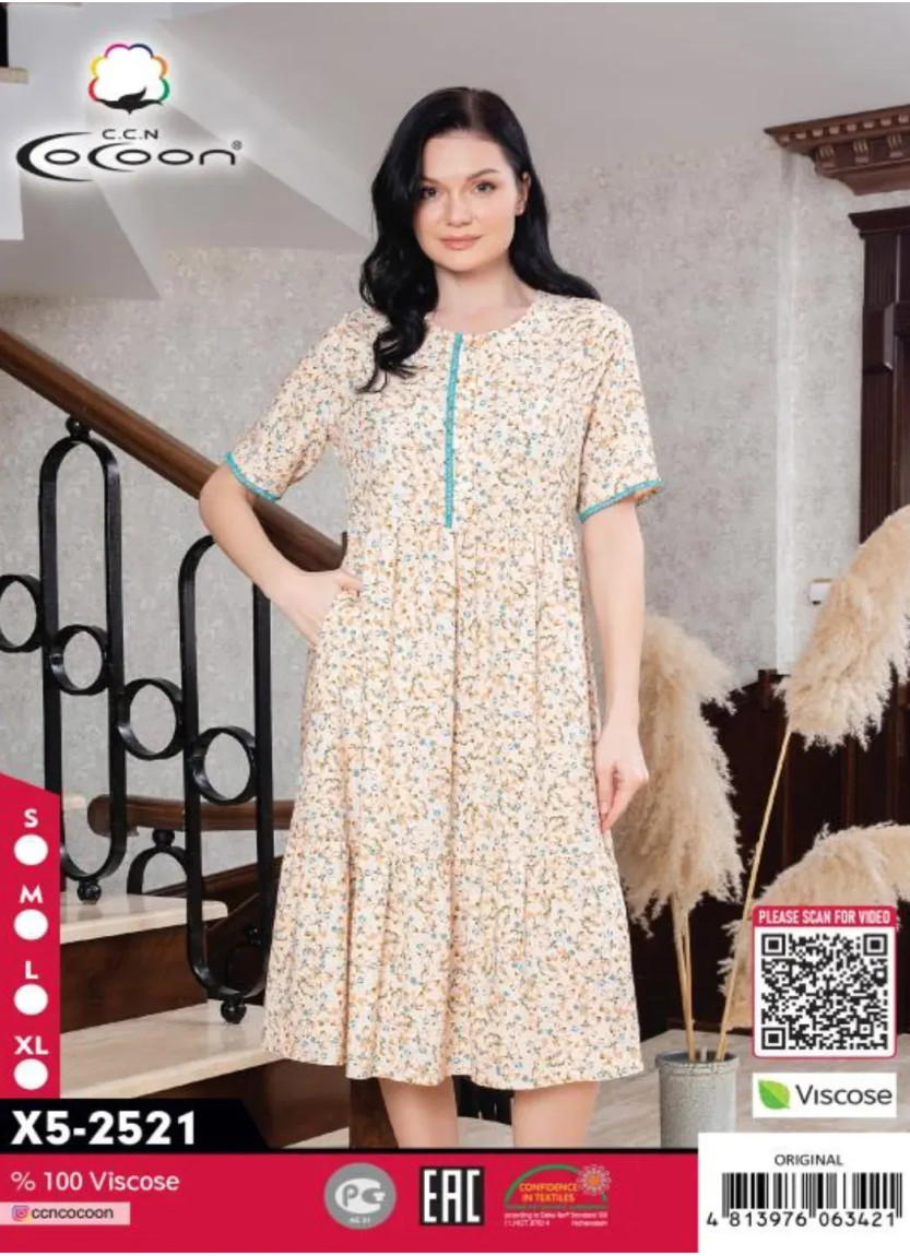 CCNX5-2521_ORI Viscose Dress (S+M+L+XL) — direct Turkish factory supply