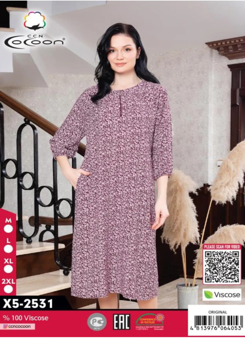 CCNX5-2531_ORI Viscose Dress (M+L+XL+2XL) — wholesale from Turkey