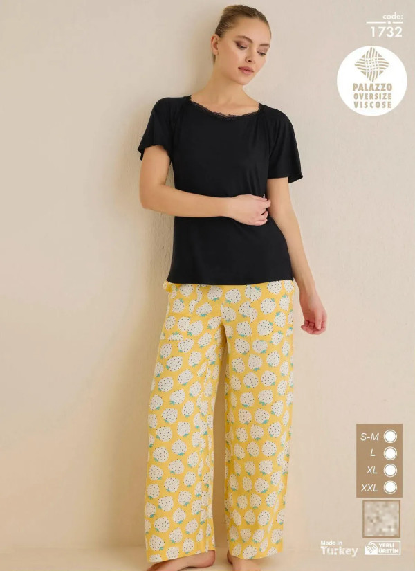 Seamlife 1732 Viscose Women's Pajama Set (SM+L+XL+2XL) — wholesale from Turkey