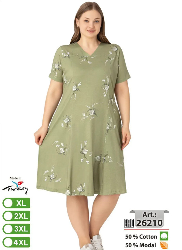 intensive 26210 Modal Dress (XL+2XL+3XL+4XL) — Turkish textile wholesale