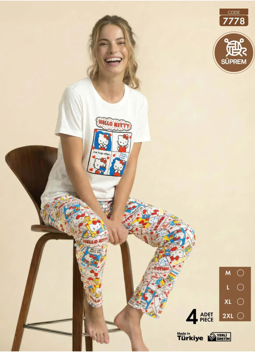 Pijamo 7778 Women's Pajama Set (M+L+XL+2XL) — factory-direct from Turkey