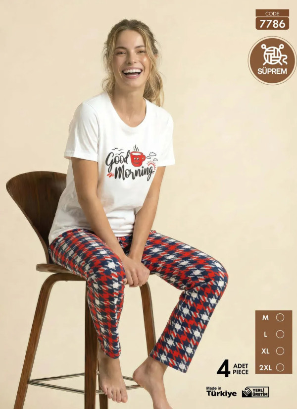Pijamo 7786 Women's Pajama Set (M+L+XL+2XL) — wholesale from Turkey