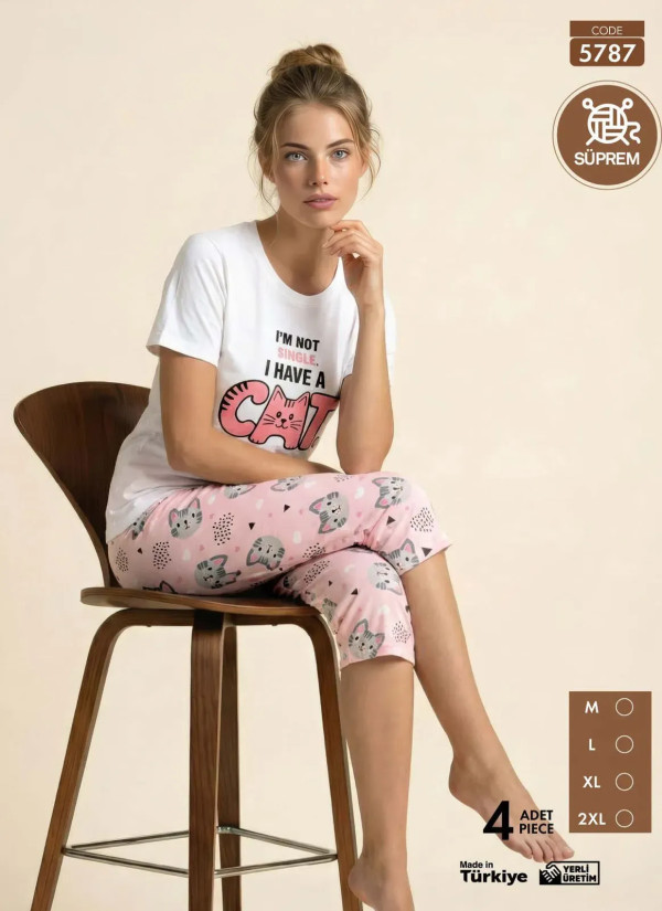 Pijamo 5787 Capri Homewear Set (M+L+XL+2XL) — wholesale from Turkey