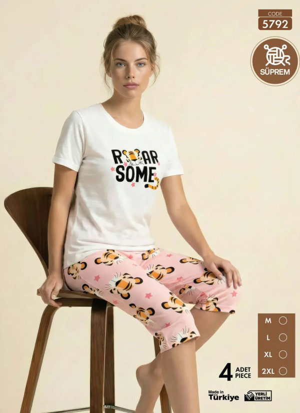 Pijamo 5792 Capri Homewear Set (M+L+XL+2XL) — direct Turkish factory supply