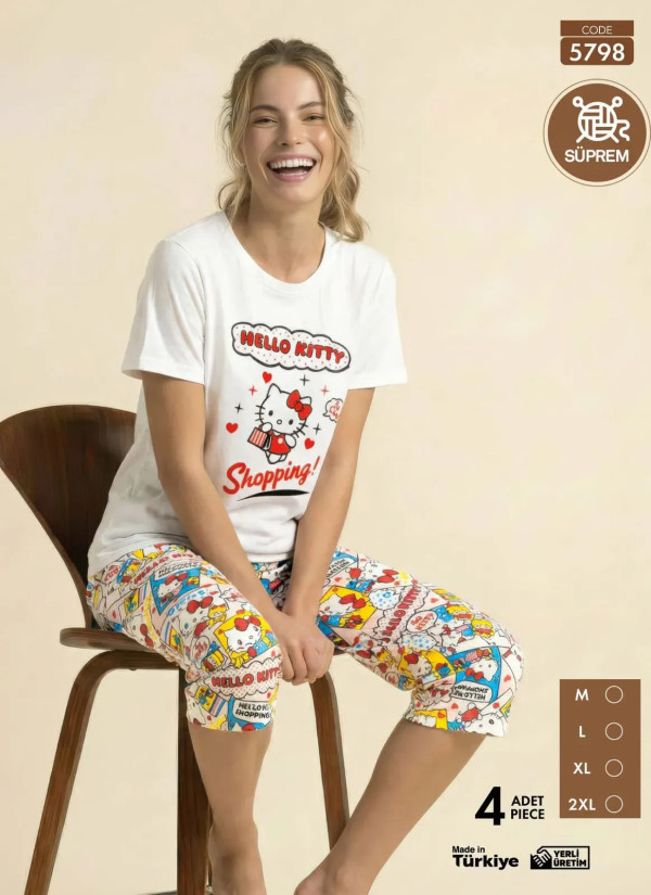 Pijamo 5798 Capri Homewear Set (M+L+XL+2XL) — direct Turkish factory supply