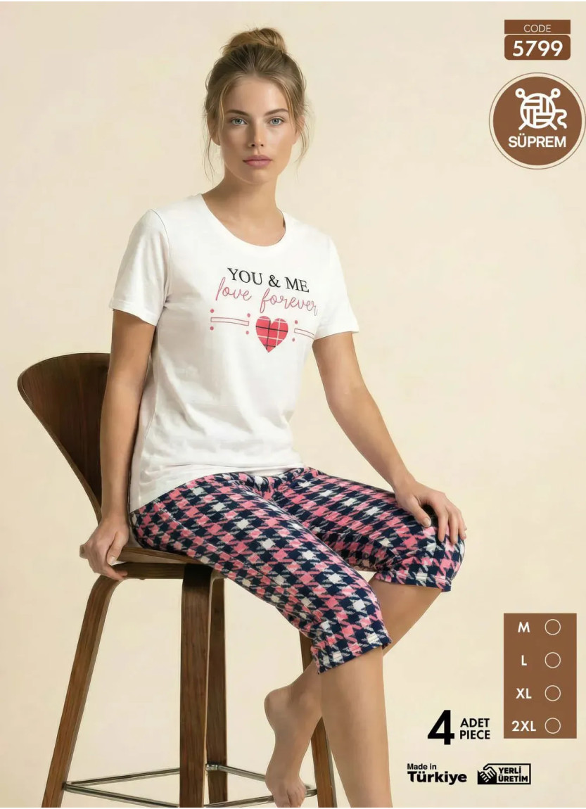 Pijamo 5799 Capri Homewear Set (M+L+XL+2XL) — wholesale from Turkey