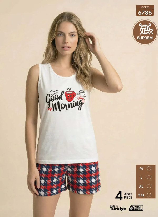 Pijamo 6786 Shorts Homewear Set (M+L+XL+2XL) — direct Turkish factory supply