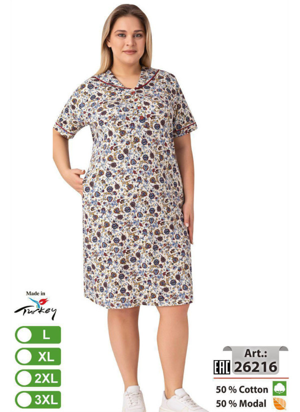 intensive 26216 Modal Dress (L+XL+2XL+3XL) — factory-direct from Turkey