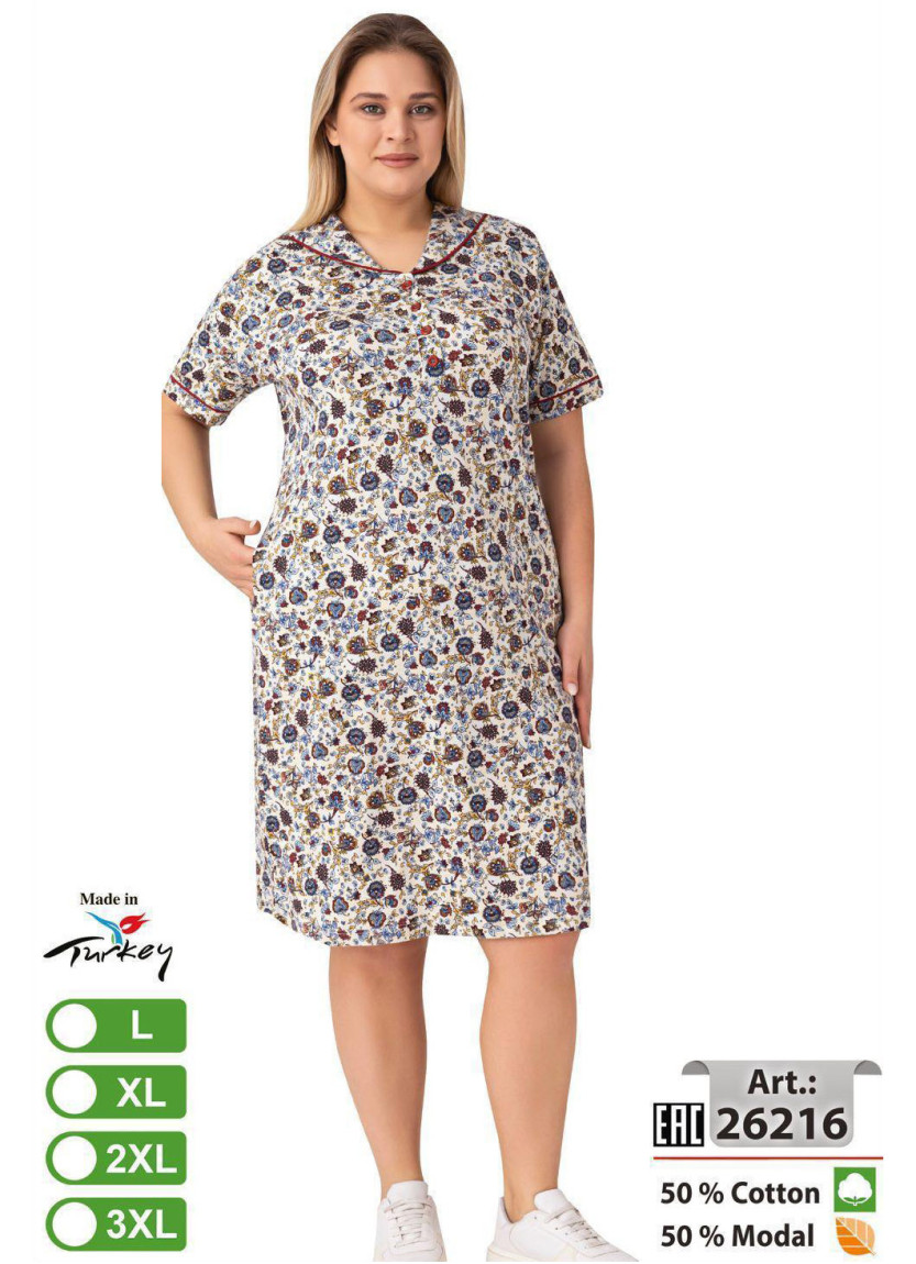 intensive 26216 Modal Dress (L+XL+2XL+3XL) — factory-direct from Turkey