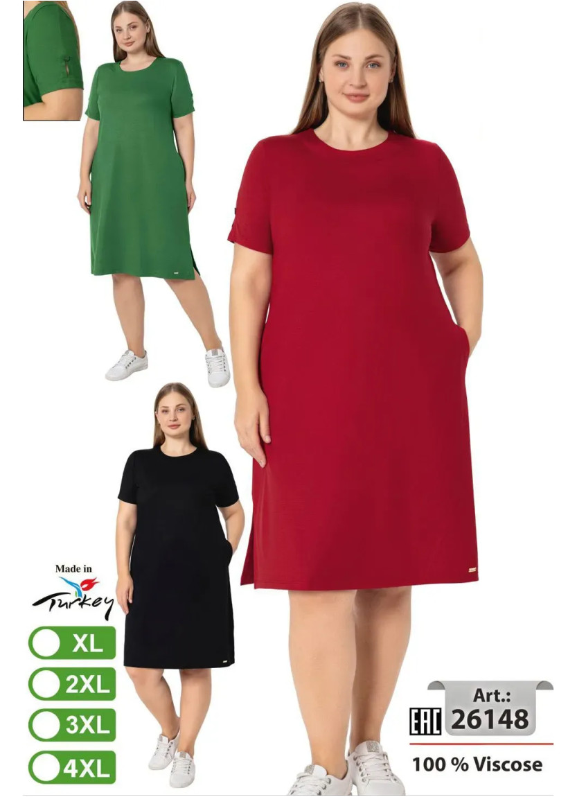 intensive 26148 Viscose Dress (XL+2XL+3XL+4XL) — Turkish textile wholesale