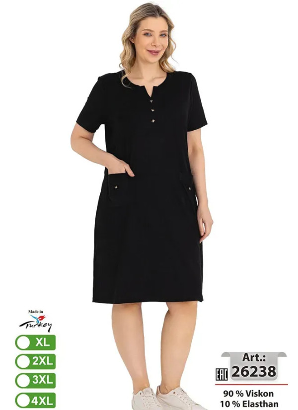 intensive 26238 Viscose Dress (XL+2XL+3XL+4XL) — wholesale from Turkey