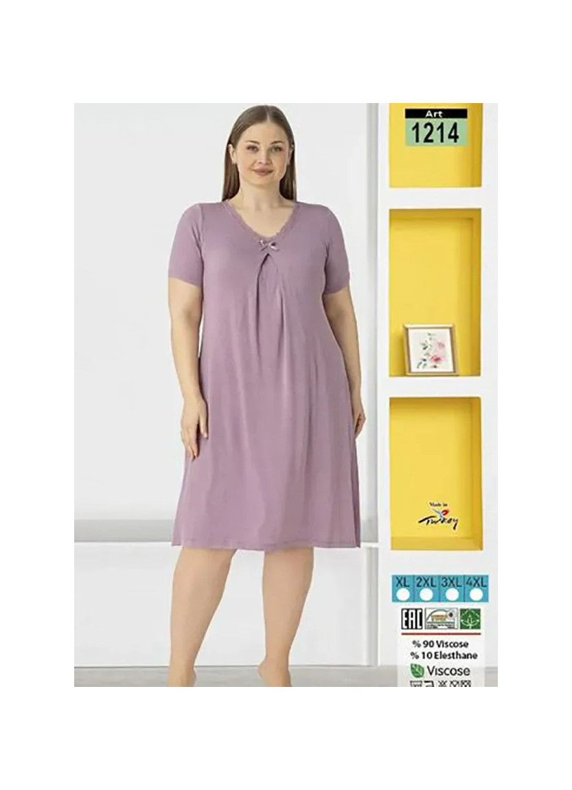 LAGERTHA 1214 Viscose Nightdress (XL+2XL+3XL+4XL) — Turkey wholesale collection