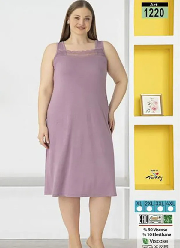 Ночная Сорочка Viscose (XL+2XL+3XL+4XL) LAGERTHA 1220 — купить оптом со Стамбула