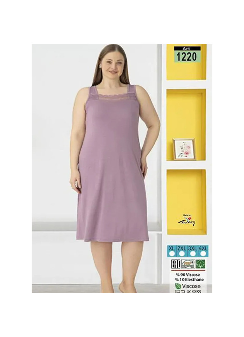 LAGERTHA 1220 Viscose Nightdress (XL+2XL+3XL+4XL) — Istanbul wholesale supplier