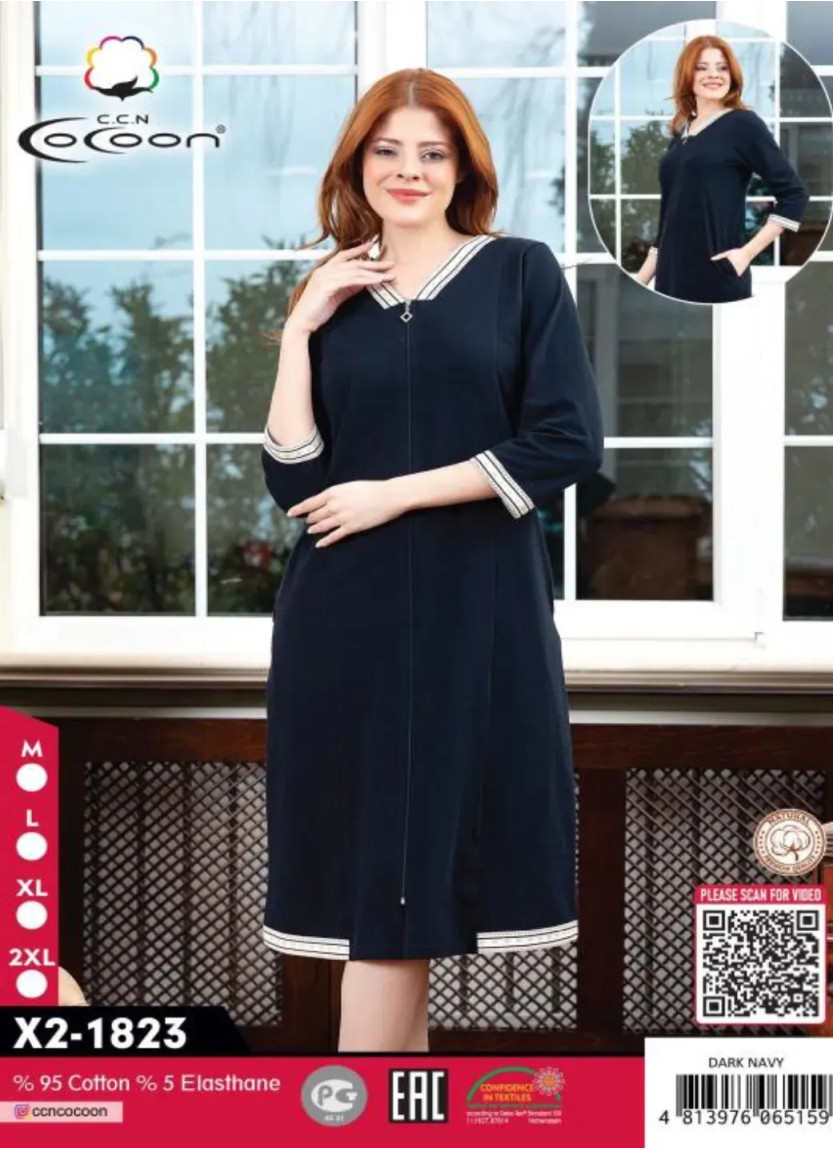 CCNX2-1823_DRN Women's Robe (M+L+XL+2XL) — Turkish factory wholesale