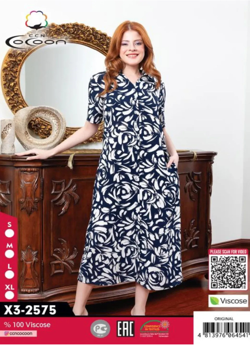 CCNX3-2575_ORI Viscose Women's Robe (S+M+L+XL) — Istanbul wholesale supplier