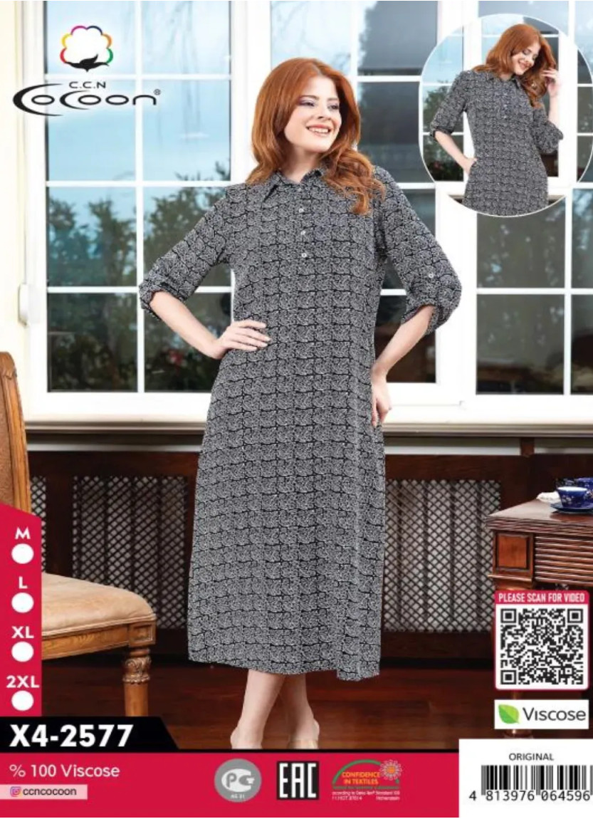 Женское Платье из Вискозы (M+L+XL+2XL) Cocoon CCNX4-2577_ORI — прямые поставки из Турции