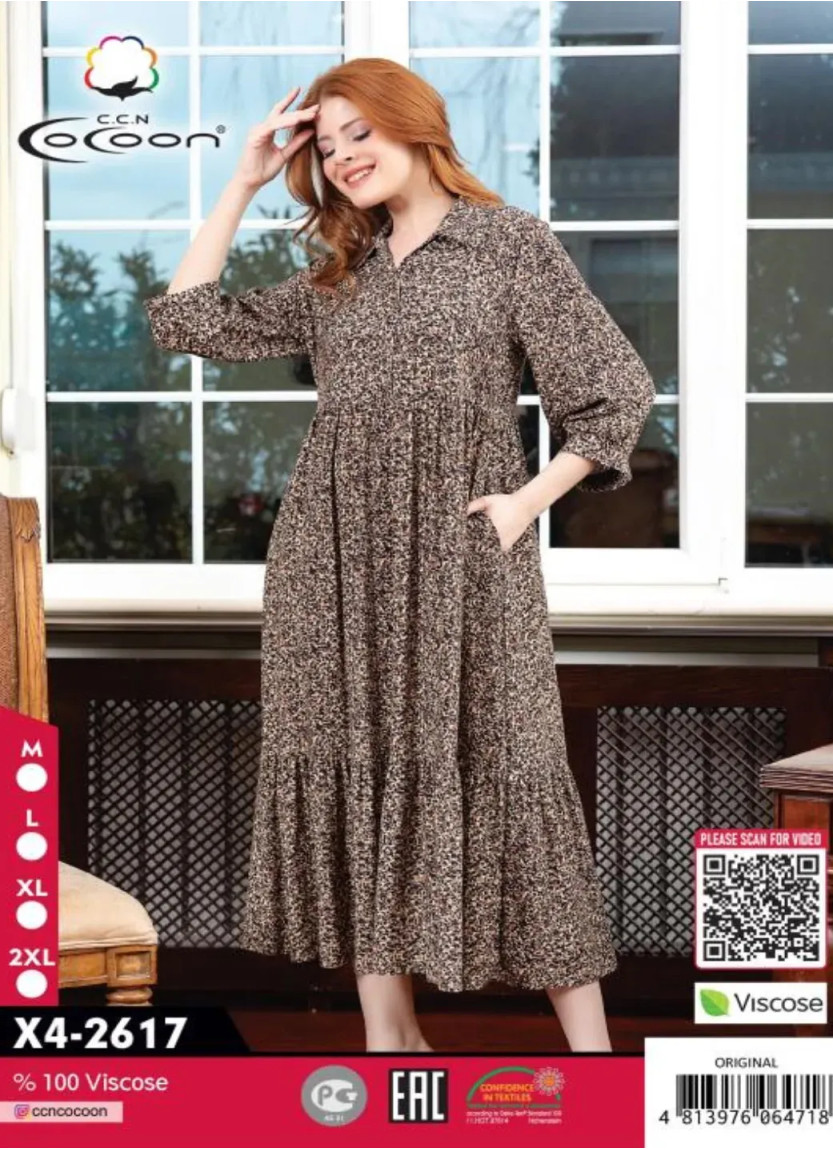 CCNX4-2617_ORI Viscose Dress (M+L+XL+2XL) — Turkey wholesale collection