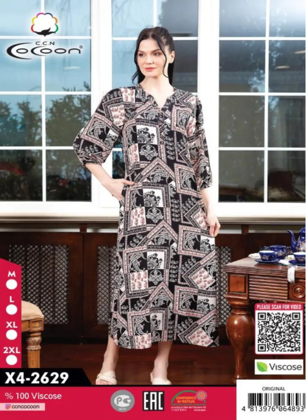 CCNX4-2629_ORI Viscose Dress (M+L+XL+2XL) — Istanbul wholesale supplier