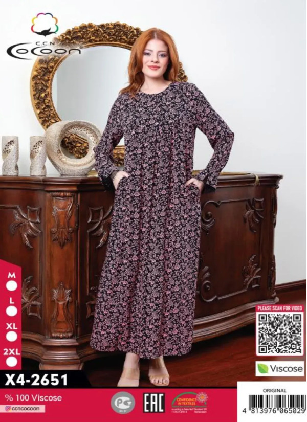 CCNX4-2651_ORI Viscose Dress (M+L+XL+2XL) — Turkey wholesale collection
