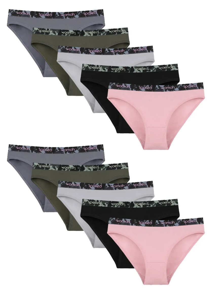 Donella 2171PD20 Assorted 10-Pack Women's Briefs — factory-direct from Turkey