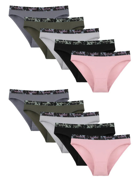 Donella 2171PD20 Assorted 10-Pack Women's Briefs — factory-direct from Turkey