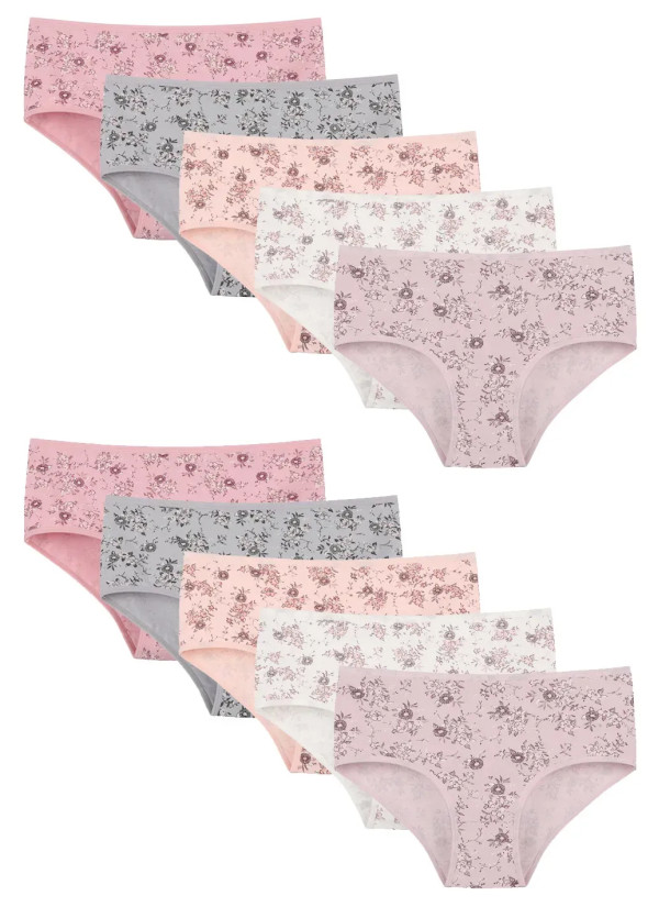 Donella 258156 Assorted 10-Pack Women's Briefs — Turkish textile wholesale