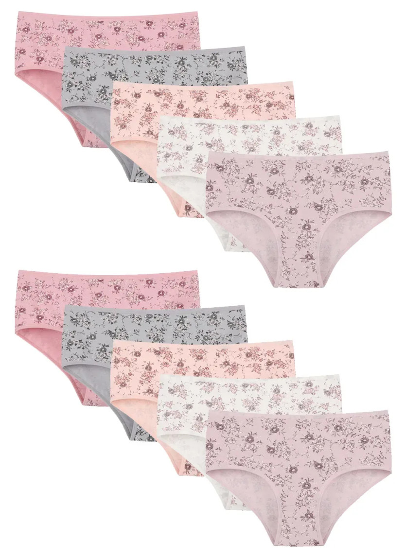 Donella 258156 Assorted 10-Pack Women's Briefs — Turkish textile wholesale