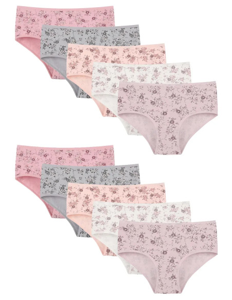 Donella 258156 Assorted 10-Pack Women's Briefs — Turkish textile wholesale