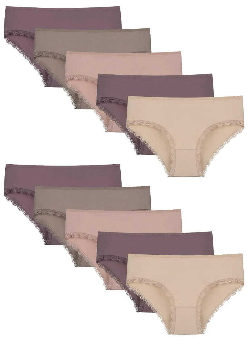 Donella 3171PD24 Assorted 10-Pack Women's Briefs — factory-direct from Turkey