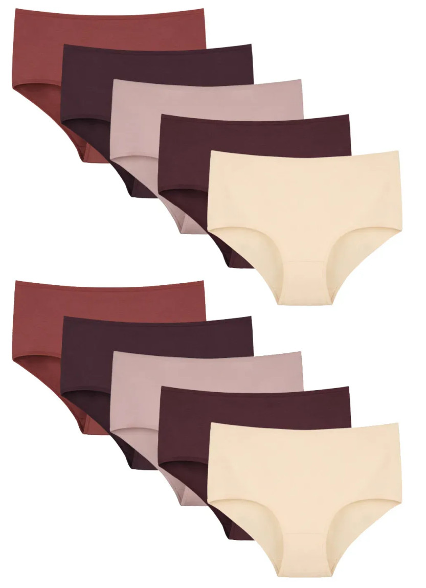 Donella 3571PD28 Assorted 10-Pack Women's Briefs — Turkish factory wholesale