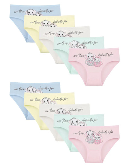 Donella 4171PB173 Assorted 10-Pack Girls' Briefs — wholesale from Turkey