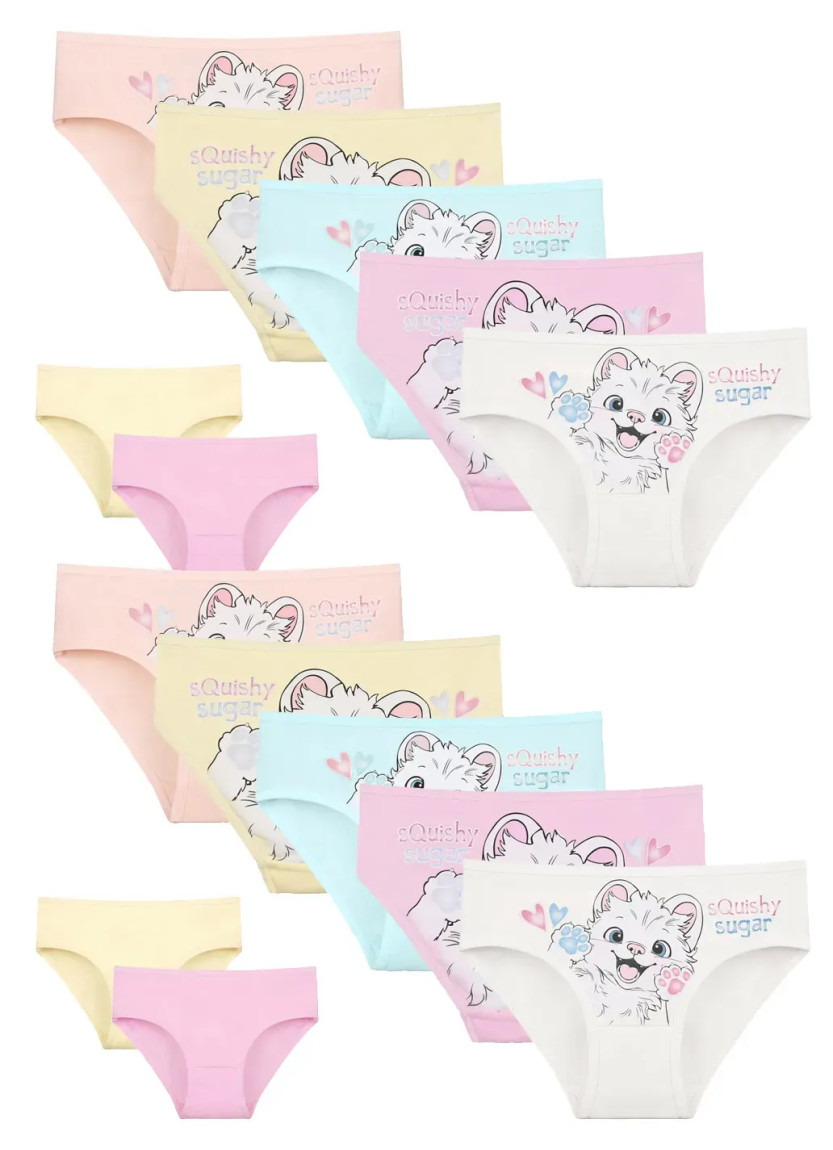 Donella 4171PB273 Assorted 10-Pack Girls' Briefs — direct Turkish factory supply