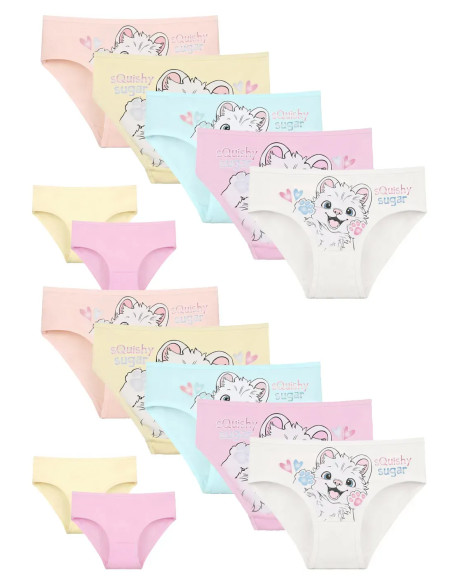 Donella 4171PB273 Assorted 10-Pack Girls' Briefs — direct Turkish factory supply